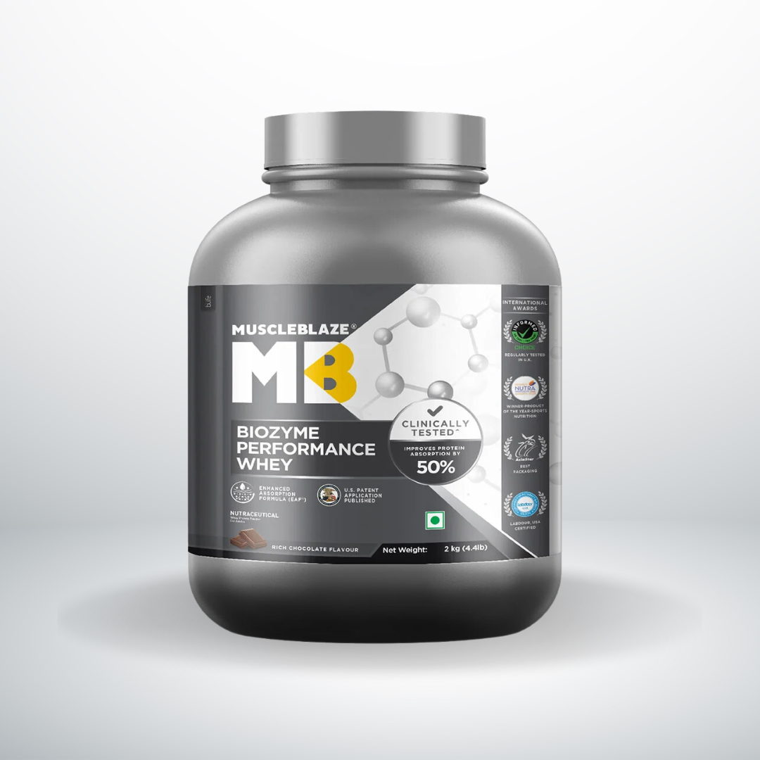 MuscleBlaze Biozyme Performance Whey Protein Rich Chocolate 2kg
