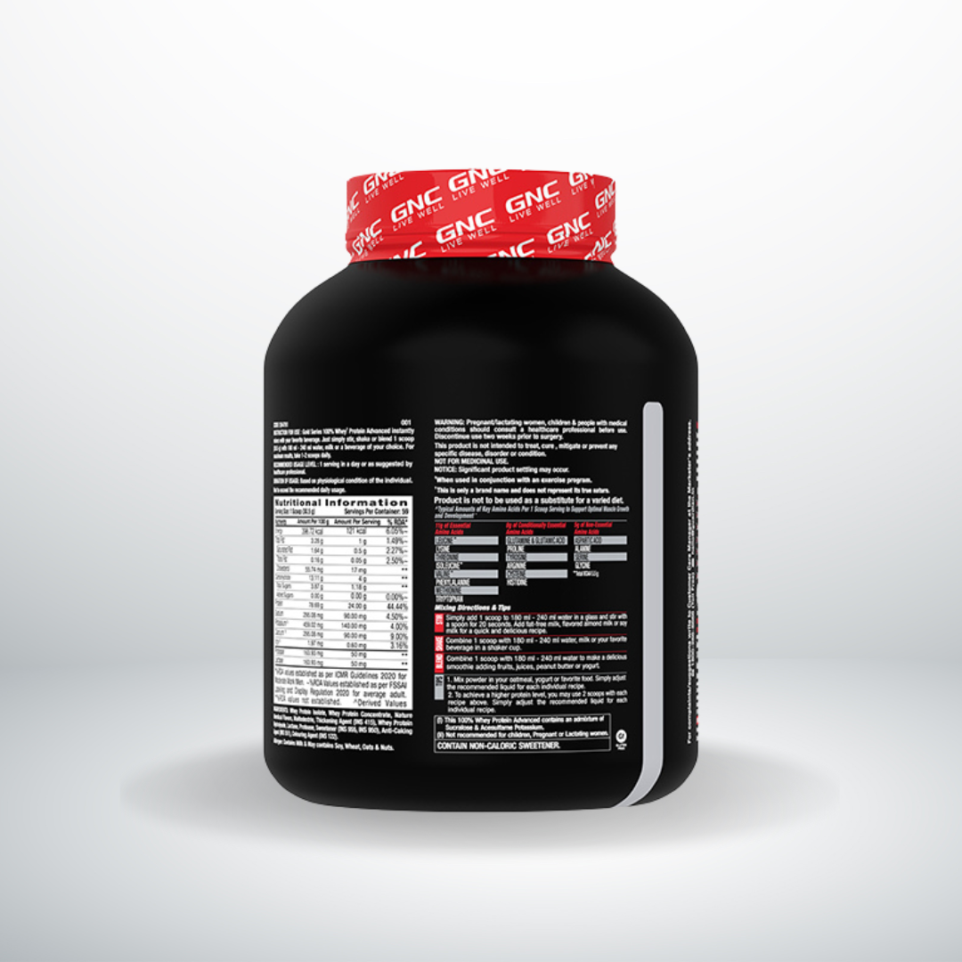 GNC AMP Gold Series Whey Protein Advanced Double Rich Chocolate 1.81kg