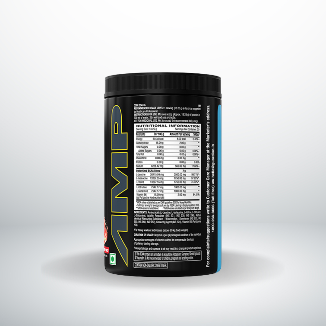 GNC AMP Gold Series BCAA Advanced Green Apple 400g