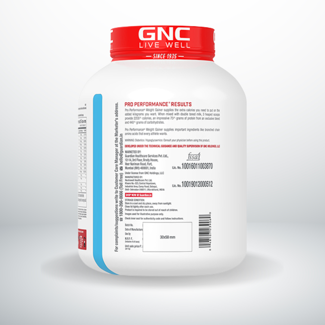 GNC Pro Performance Weight Gainer Chocolate 3kg