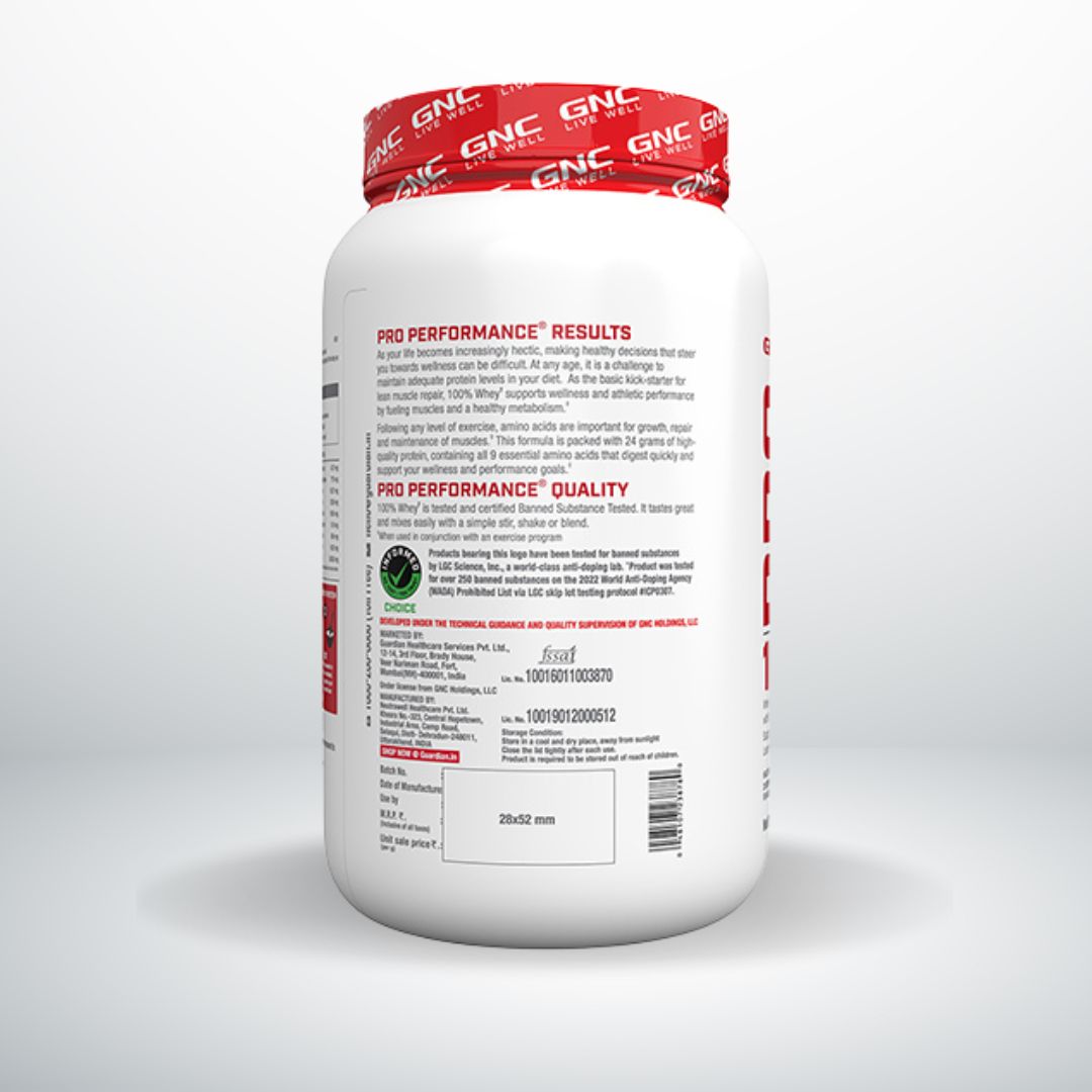 GNC PP Whey Protein Powder Chocolate Fudge 2 lbs