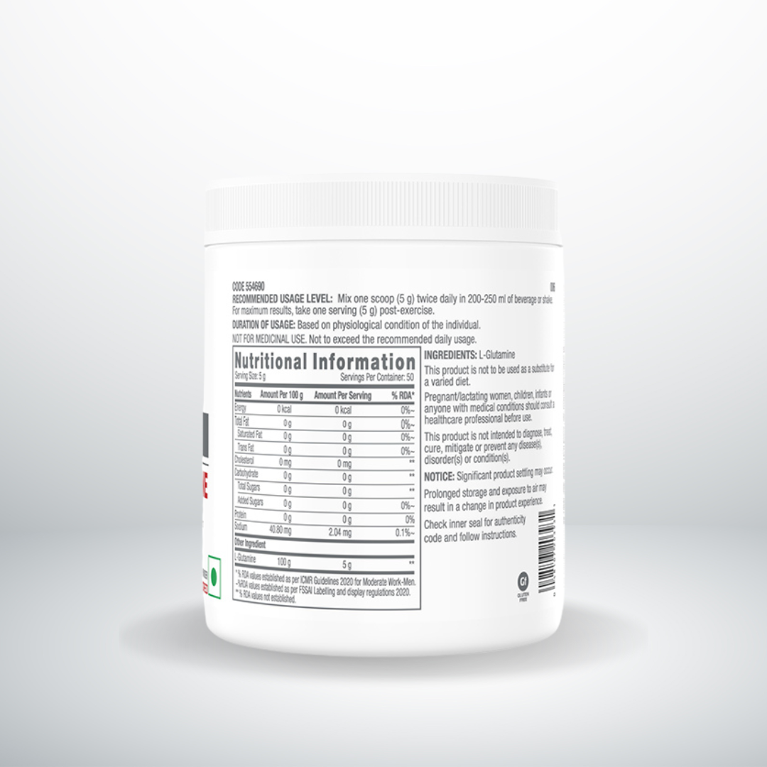 GNC Pro Performance L-Glutamine 5000 mg Unflavoured 250 gm