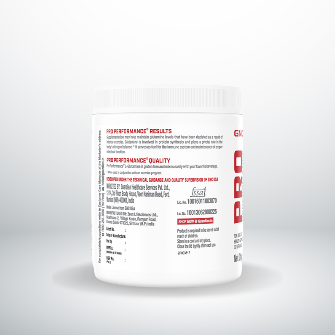 GNC Pro Performance L-Glutamine 5000 mg Unflavoured 250 gm