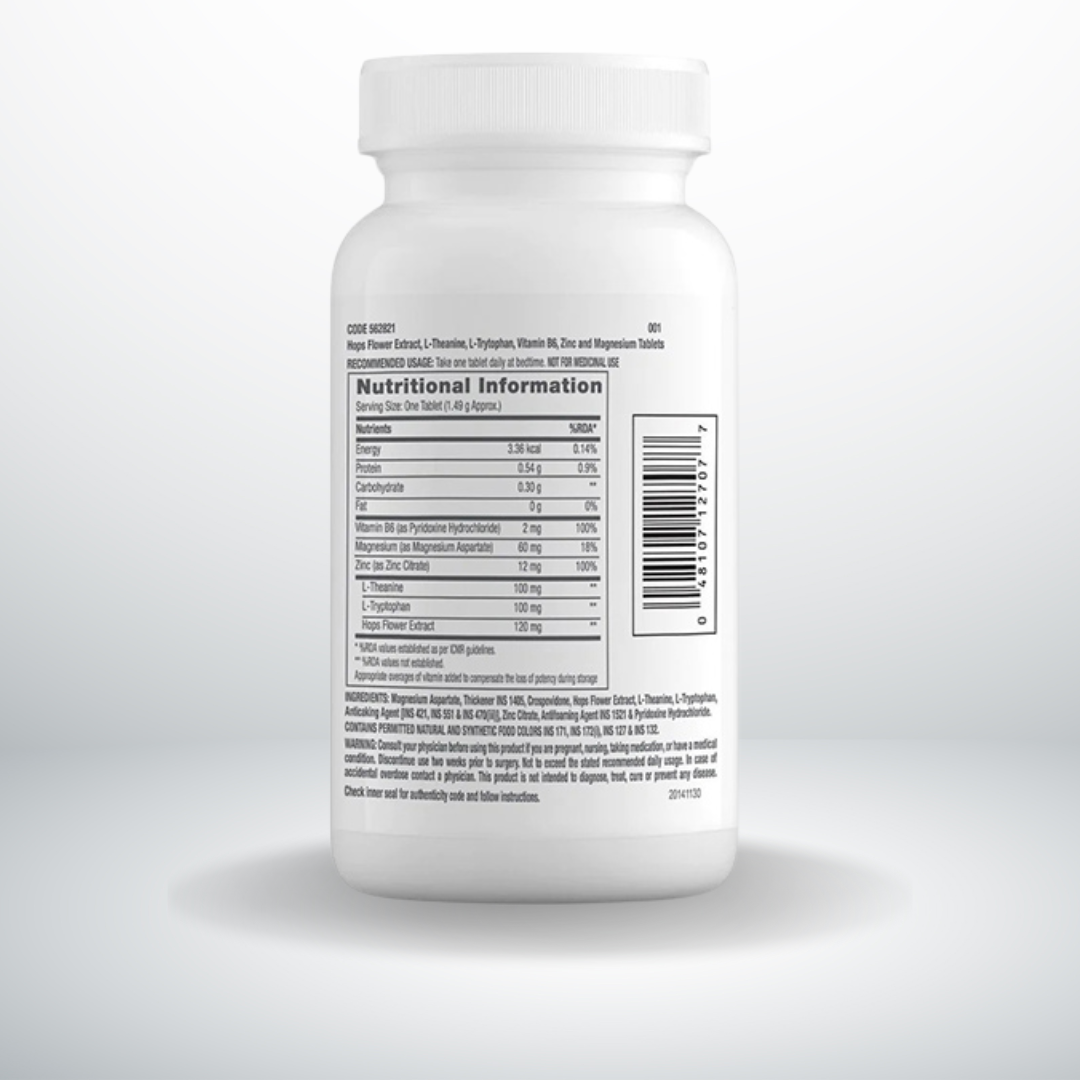 GNC Pro Performance Zinc Magnesium Amino Complex | Promotes Restful Sleep | Relieves Stress | Boosts Immunity | Calms Nerves | Contains Vitamin B6 & Hops Flower Extract | USA Formulated | 60 Tablets