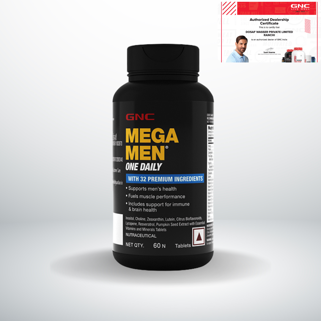 GNC Mega Men One Daily Multivitamin 60 Tablets