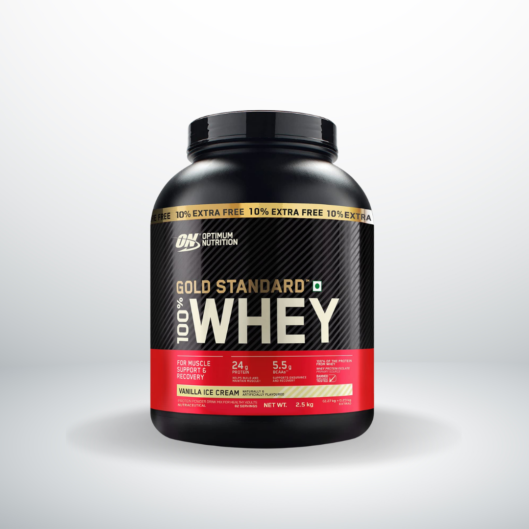 Optimum Nutrition (ON) Gold Standard Whey Protein Powder Vanilla 5lbs