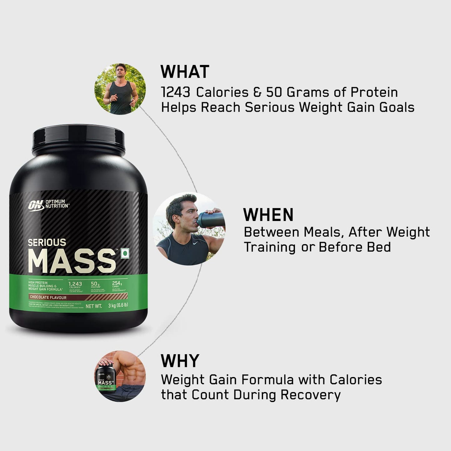 Optimum Nutrition (ON) Serious Mass Chocolate 3 kg