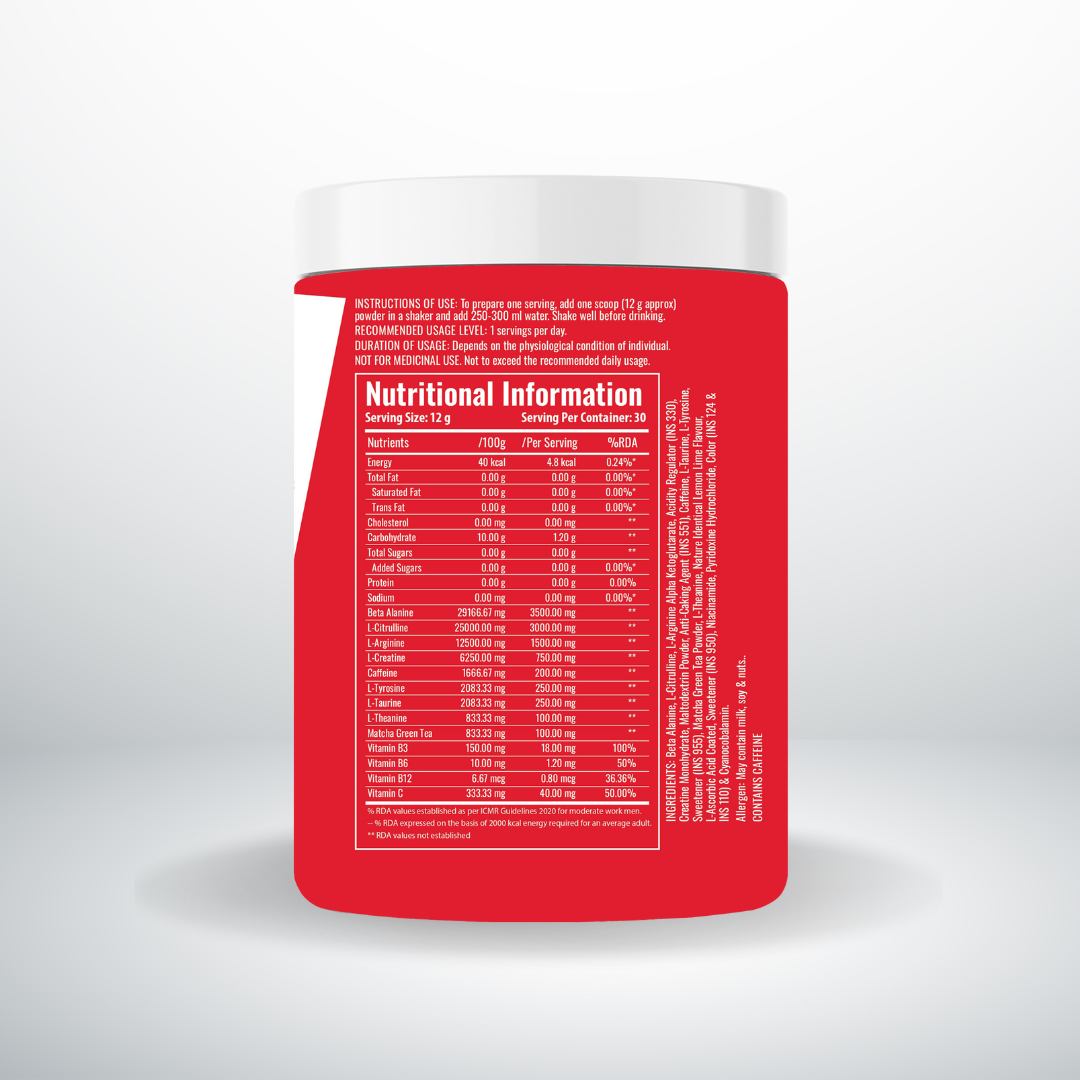 Fitbuy PreFit Pre Workout Lemon Lime 360g