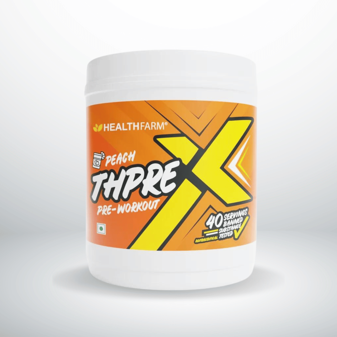 Healthfarm Thpre X Pre Workout Powder Sports Nutrition Supplement - Peach