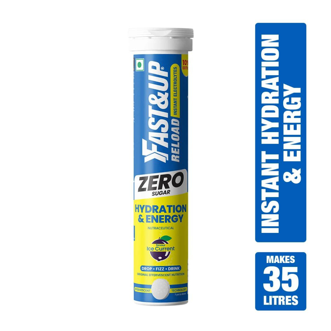 FAST & UP RELOAD - Low Sugar Energy Drink ( Ice Current Pack Of - 6)