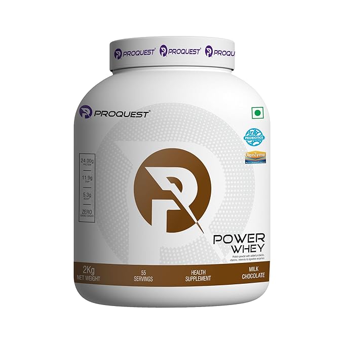 ProQuest Power Whey Protein Digezyme for Fast & Easy Digestion Milk Chocolate, 2 KG