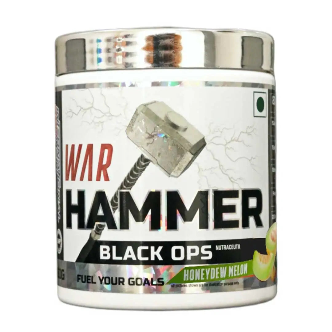 War Hammer Pre Workout Black Ops Honeydew Melon 360g