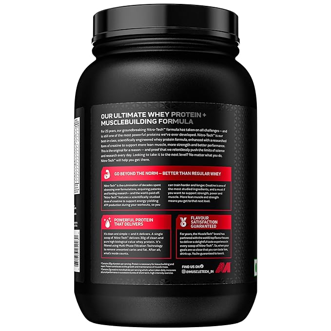 MuscleTech Nitro-Tech Whey Protein, Milk Chocolate 907g