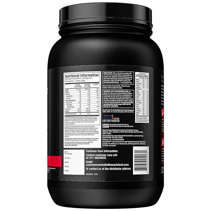 MuscleTech Nitro-Tech Whey Protein, Milk Chocolate 907g