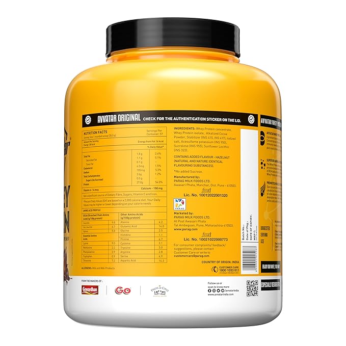 Avvatar Whey Protein Chocolate Hazelnut 2kg