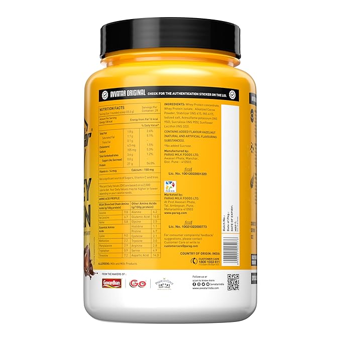 Avvtar Whey Protein Chocolate Hazelnut 1kg