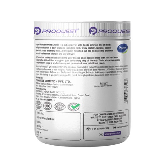 Proquest Nutrition Q7 Pre-Workout Orange Oasis 300g
