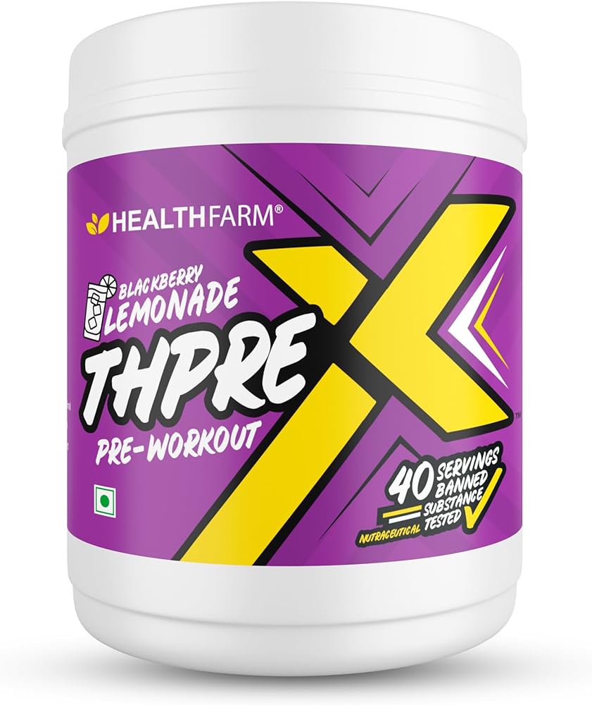 Healthfarm Thpre X Pre Workout Powder Sports Nutrition Supplement -Blackberry Lemonade