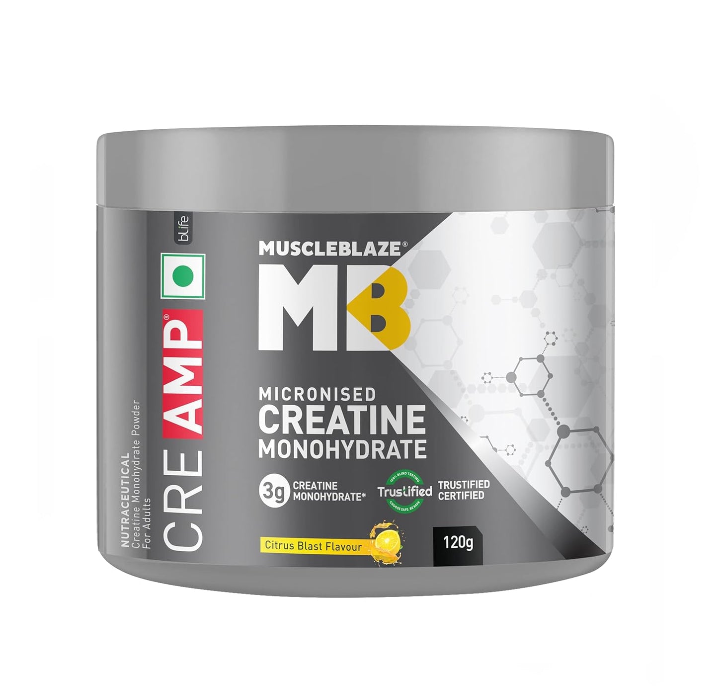 MuscleBlaze Creatine Monohydrate CreAMP, Creatine flavoured