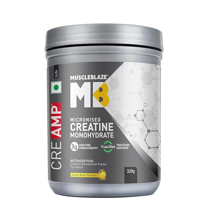 MuscleBlaze Creatine Monohydrate CreAMP, Creatine flavoured