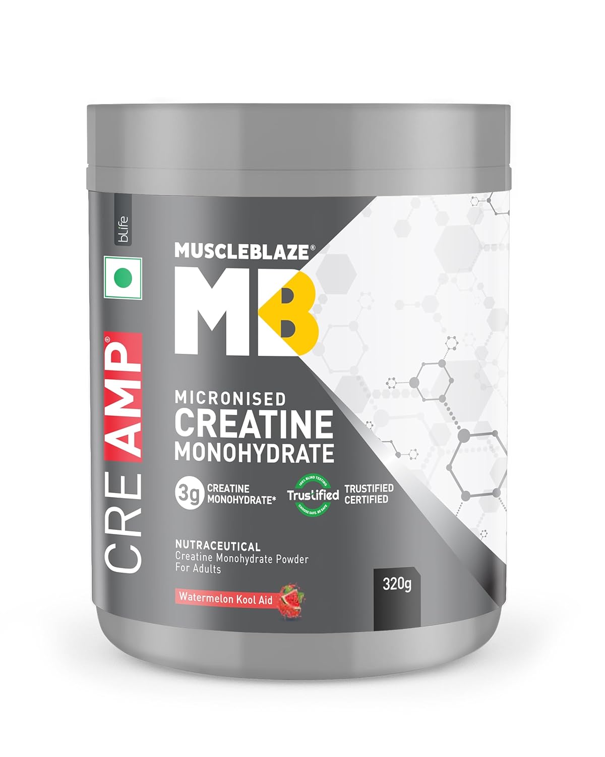 MuscleBlaze Creatine Monohydrate CreAMP, Creatine flavoured