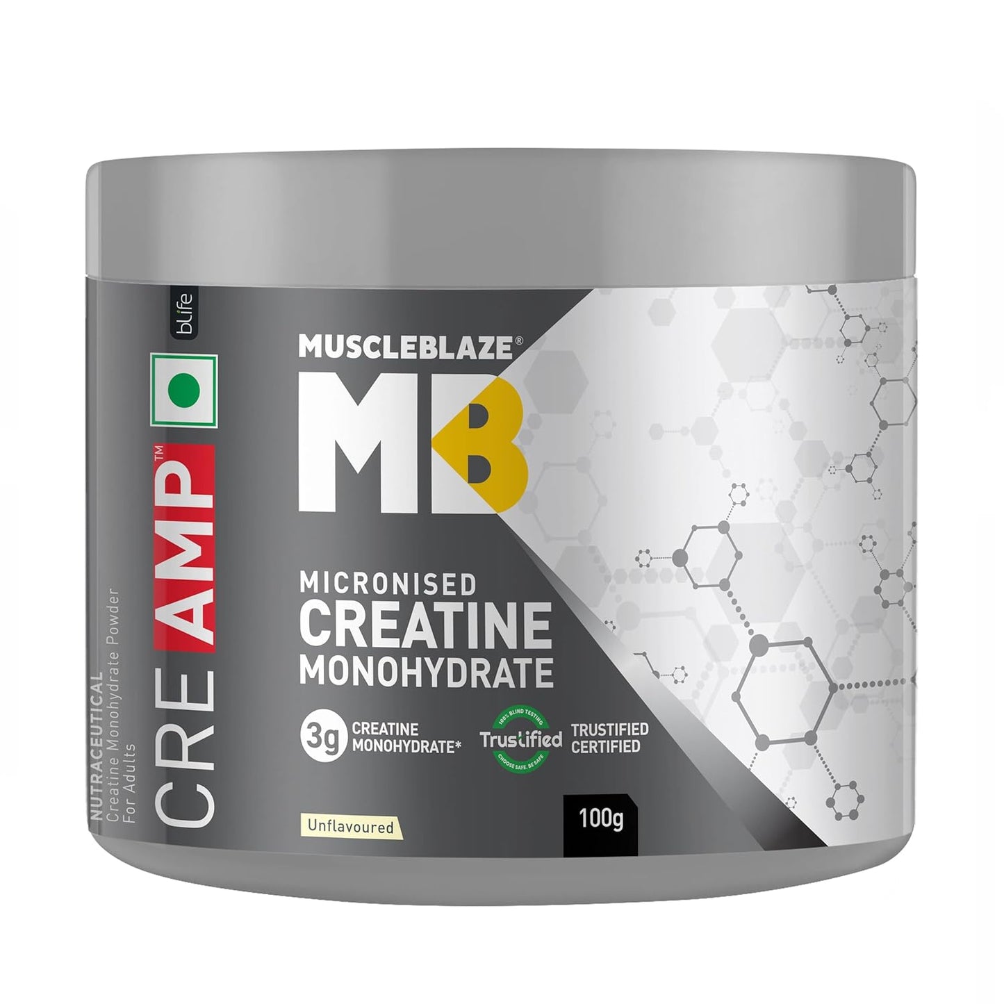 MuscleBlaze Creatine Monohydrate CreAMP, Creatine flavoured