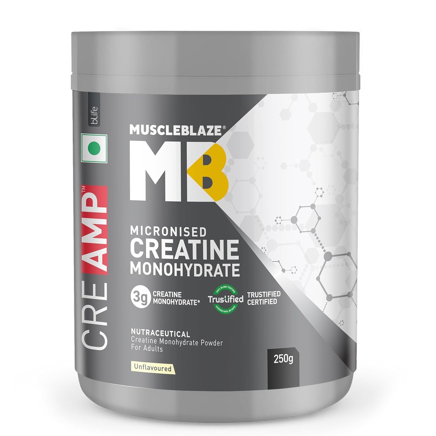 MuscleBlaze Creatine Monohydrate CreAMP, Creatine flavoured