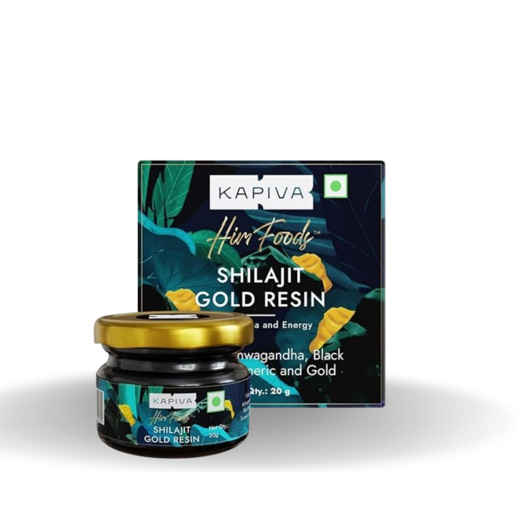 Kapiva Shilajit Boost Muscle Growth & Stamina Gold Resin - 20g Pack Of 2
