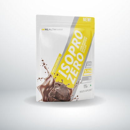 HEALTHFARM Isopro Zero 100% Pure Whey Protein Isolate (Low Carb Protein) (Flavour-Triple Chocolate )