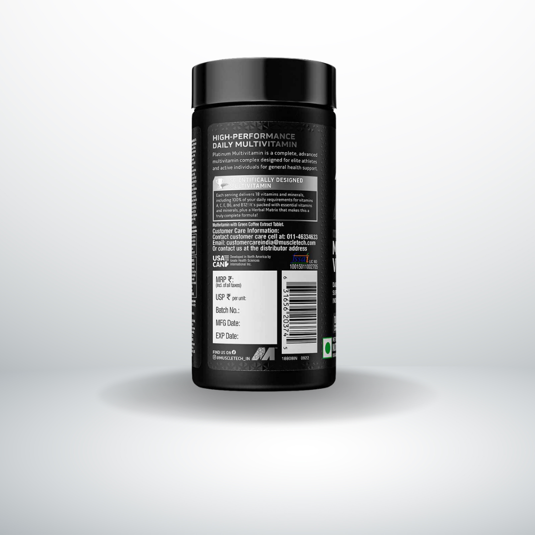 Muscletech ESSENTIAL SERIES PLATINUM MULTI VITAMIN General Wellness Multivitamin
