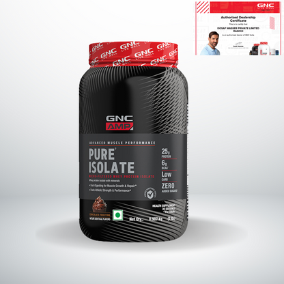 GNC Amp Pure Isolate Zero Carb  Chocolate Frosting 2 Lbs