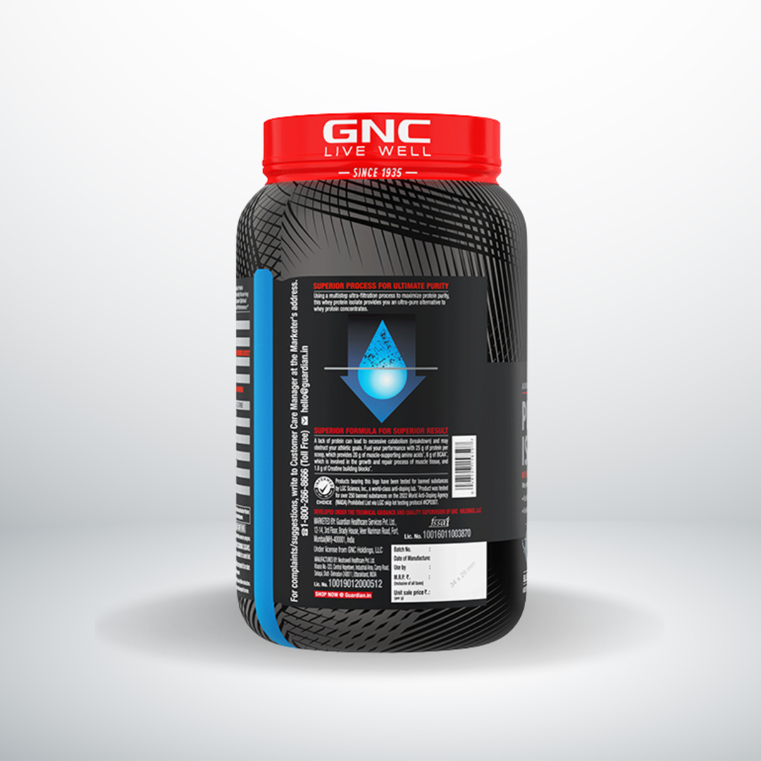 GNC Amp Pure Isolate Zero Carb  Chocolate Frosting 2 Lbs