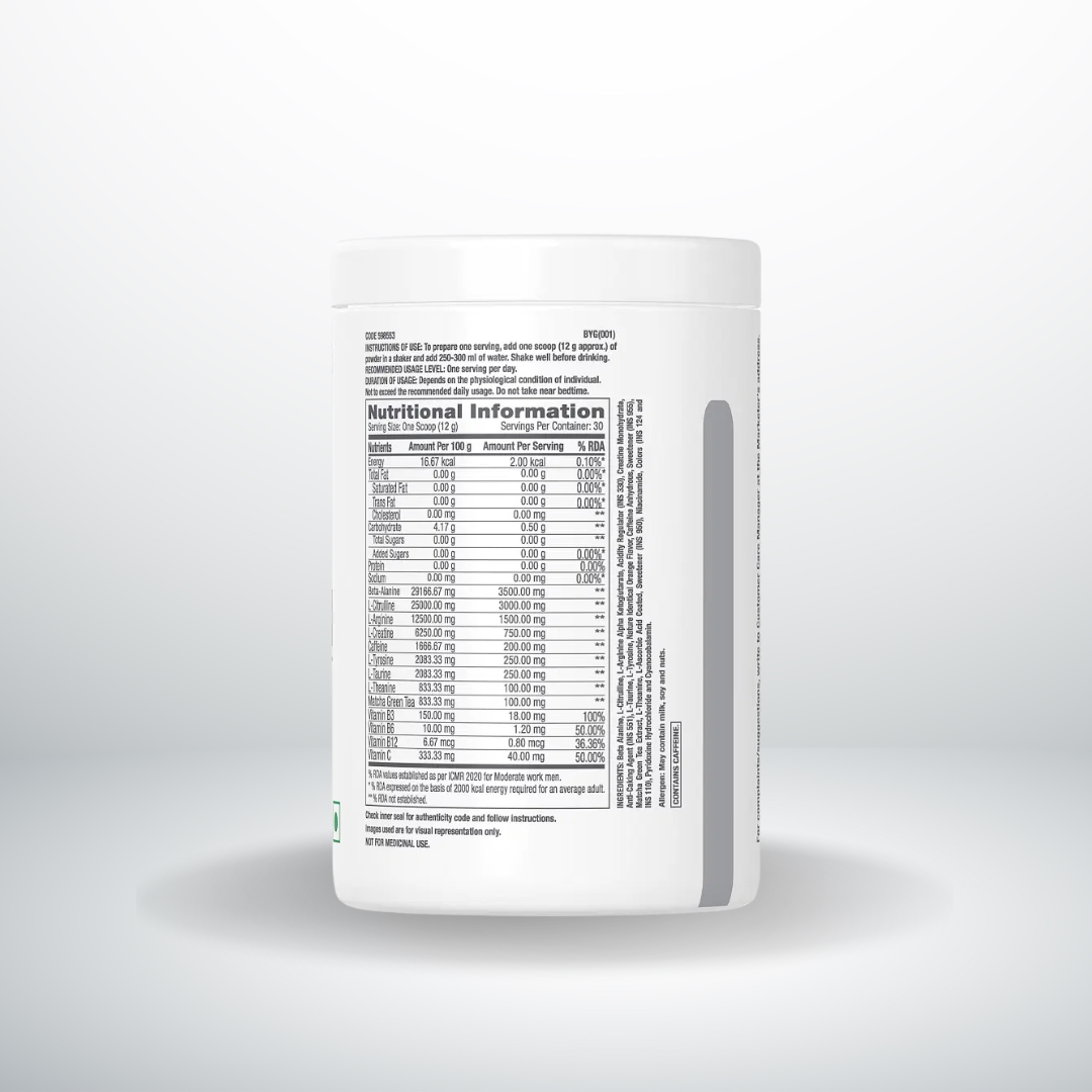GNC Pro Performance Pre-Workout Green Apple 360gm
