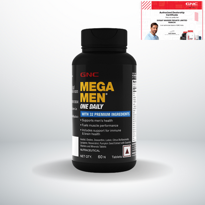 GNC Mega Men One Daily Multivitamin  60 Tablets