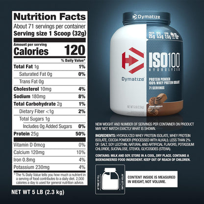 Dymatize ISO 100 Gourmet Isolate Protein Choc 5lbs