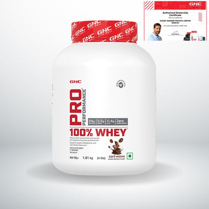 GNC PP Whey Protein Powder Cafe Mocha 4 lbs