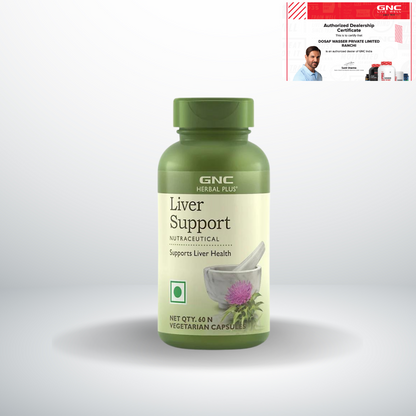 GNC Herbal Plus Liver Support With Milk Thistle 60 Capsules