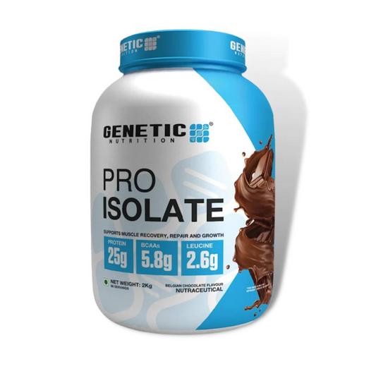 Genetic Nutrition Pro-Isolate Whey Protein Supplement  Belgian Chocolate ,2kg