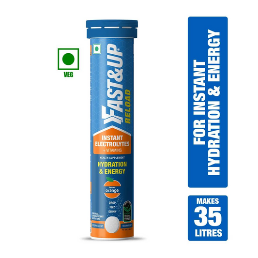 FAST & UP RELOAD - Low Sugar Energy Drink ( Orange Pack Of -6)