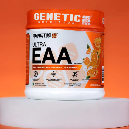 Genetic Nutrition EAA Powder Intra-WorkoutPost Workout Essential Aminos Acids Orange , 300g