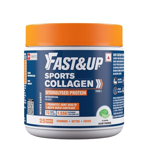 Fast & Up Sports Collagen Supports Healthy Joints, Bones & Muscles Aam Panna Flavour ,240g