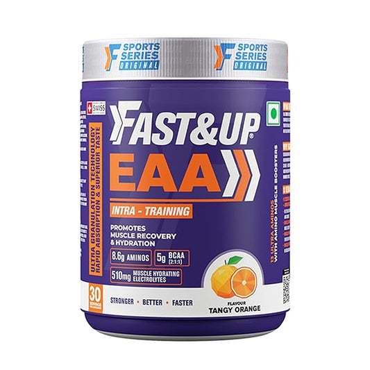 Fast&Up EAA Intra - Workout drink Muscle Recovery Hydration Performance 30 servings (Tangy Orange)