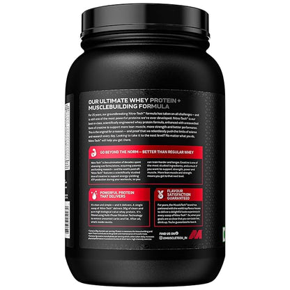 MuscleTech Nitro-Tech Whey Protein, Milk Chocolate 907g