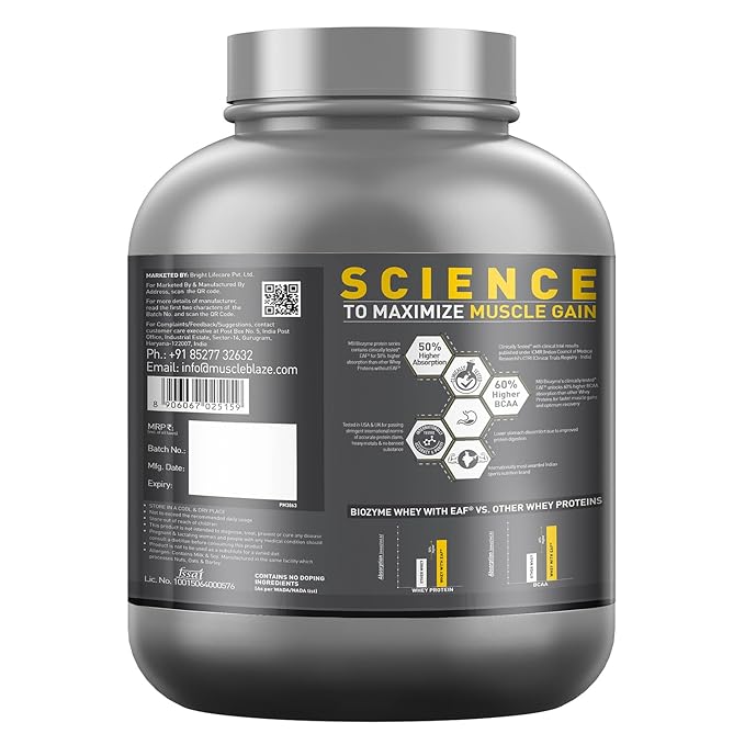 MuscleBlaze Biozyme Iso-Zero, Low Carb, Pure Whey Protein Isolate Ice Cream Chocolate2kg