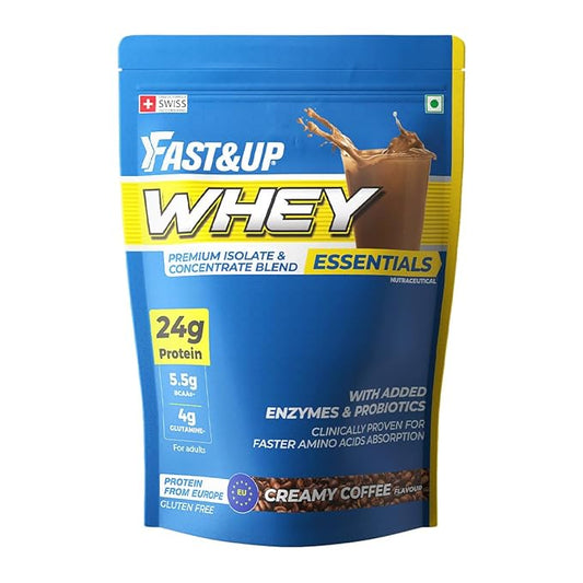 Fast&Up Whey Essentials Whey Protein Isolate & Concentrate Blend Creamy Coffee Blend 800g