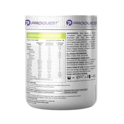Proquest Nutrition Q7 Pre-Workout Lemon Zest 300g