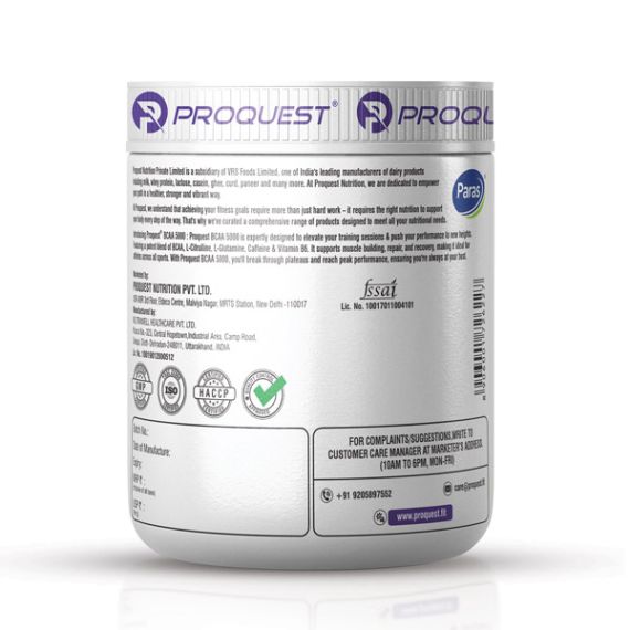 Proquest Nutrition BCAA 5000 with Caffeine &amp; Vitamin B6 Lemon Zest 240g