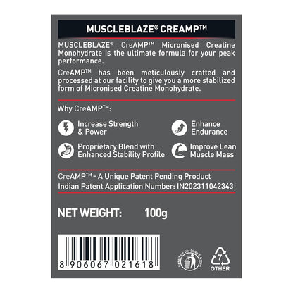 MuscleBlaze Creatine Monohydrate CreAMP,  Creatine flavoured