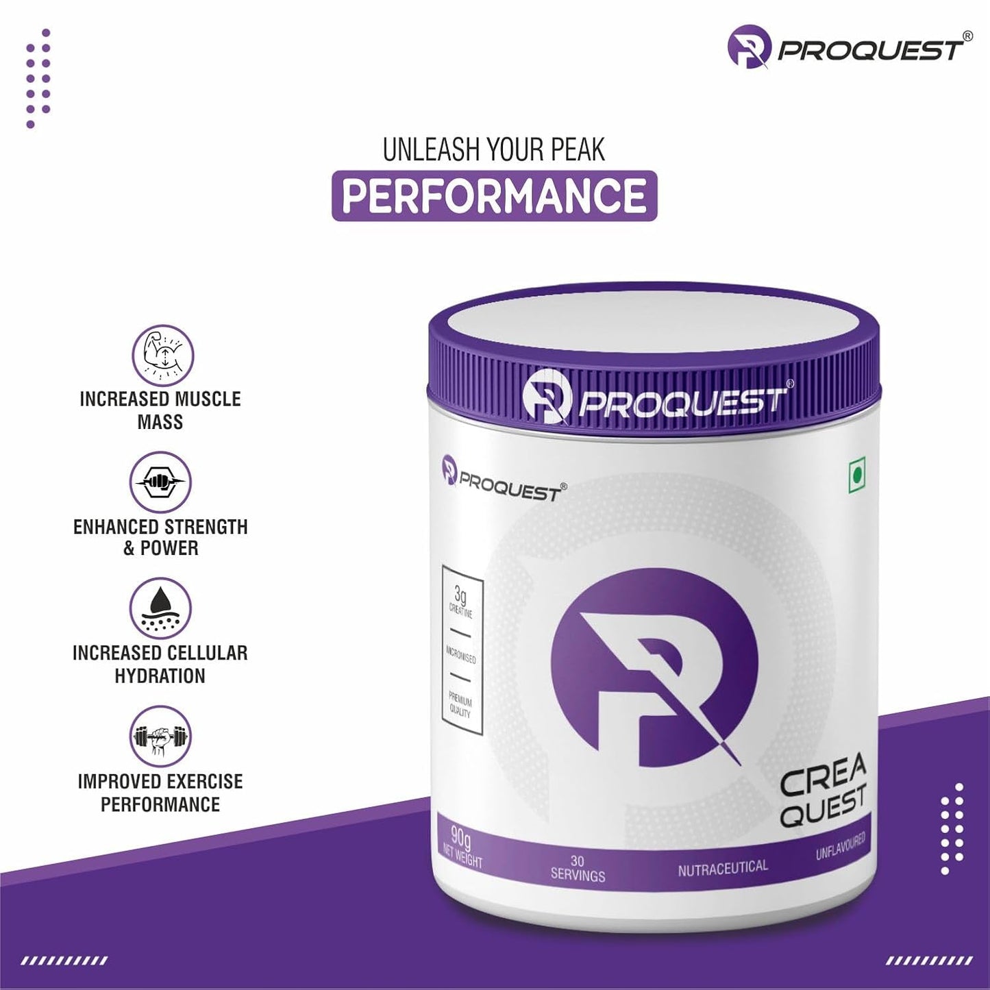 Proquest CreaQuest - Pure Micronized Creatine Monohydrate Unflavoured